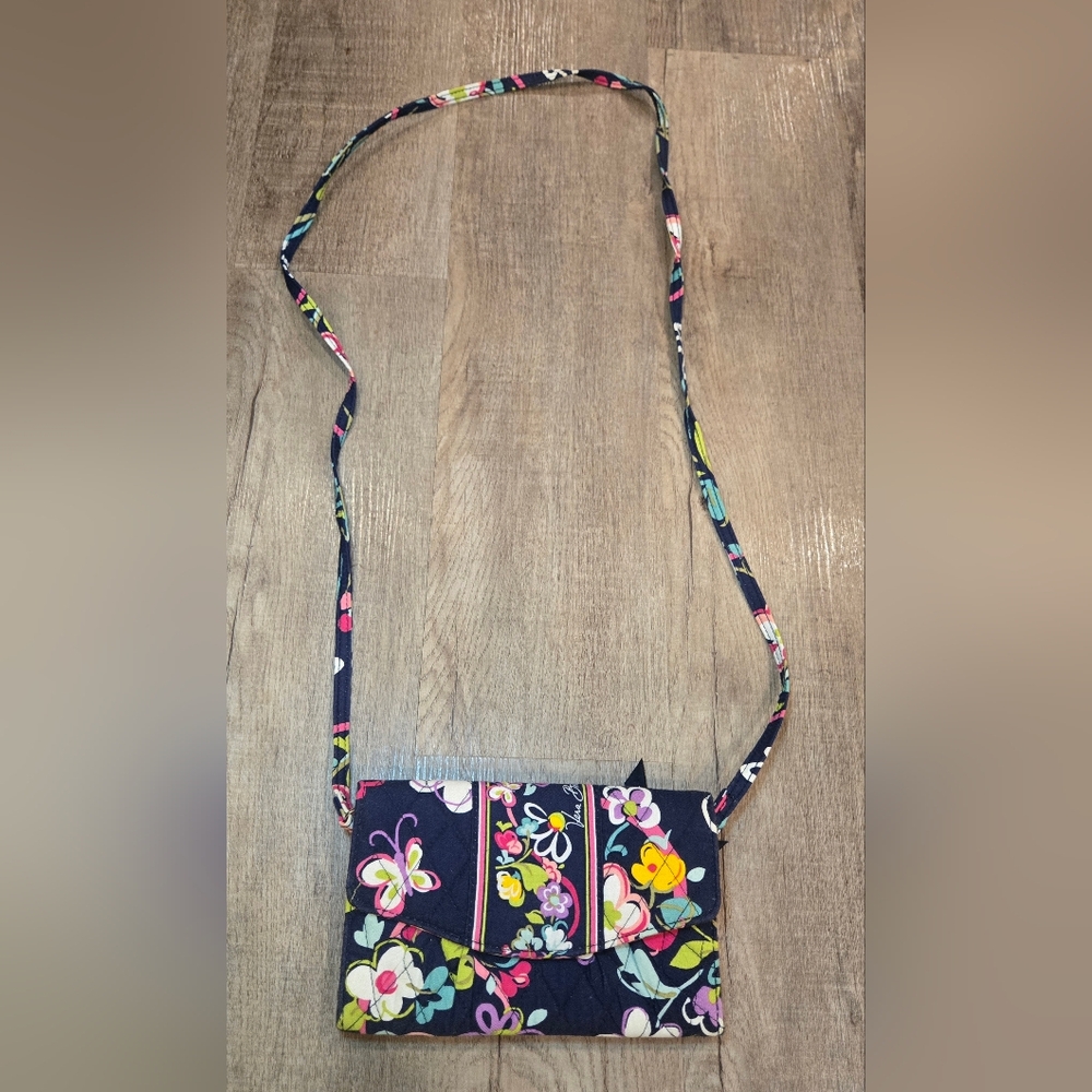 Vera Bradley Crossbody Wallet 7" By 5"